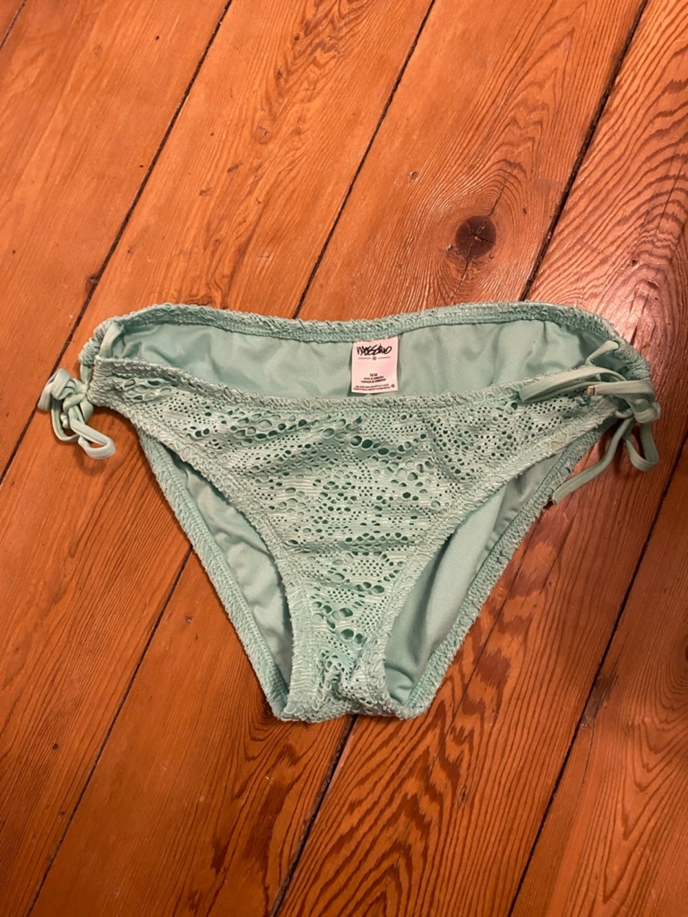 Mossimo Supply Co. Teal Webbed Bikini Bottom